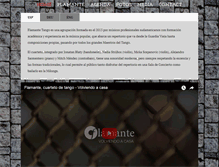 Tablet Screenshot of flamantetango.com
